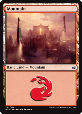 Mountain (260) (War of the Spark) Near Mint Foil