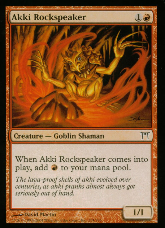 Akki Rockspeaker (Champions of Kamigawa) Near Mint Foil