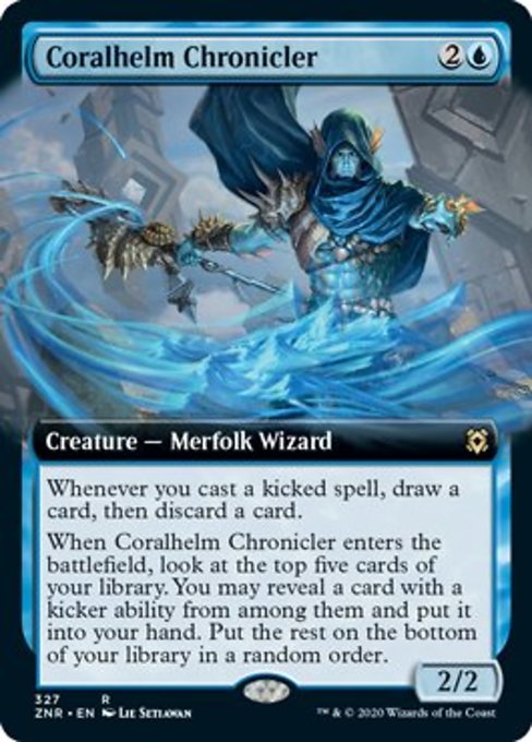 Coralhelm Chronicler (Extended Art) (Zendikar Rising) Near Mint Foil