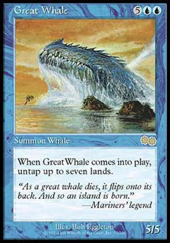Great Whale (Urza's Saga) Light Play