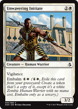 Unwavering Initiate (Amonkhet) Near Mint Foil