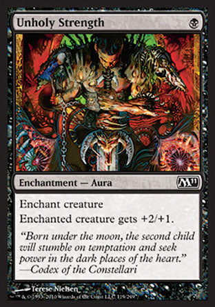 Unholy Strength (Magic 2011 Core Set) Near Mint Foil