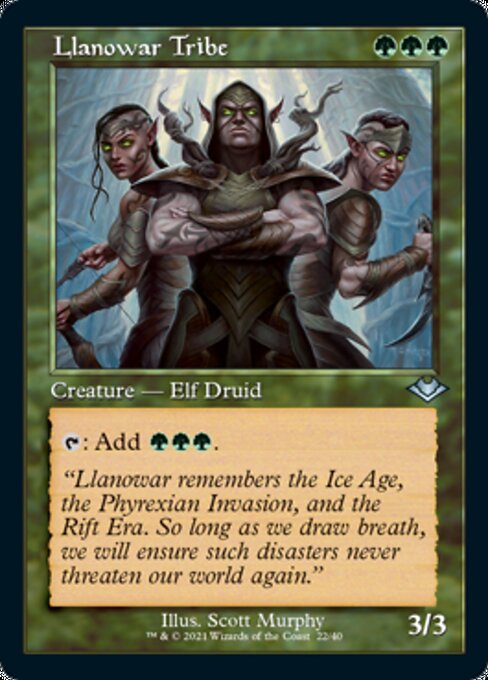 Llanowar Tribe (Modern Horizons 1 Retro Frames) Near Mint Etched Foil