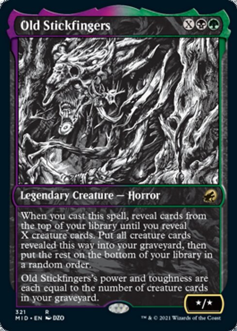 Old Stickfingers (Showcase) (Innistrad: Midnight Hunt) Near Mint