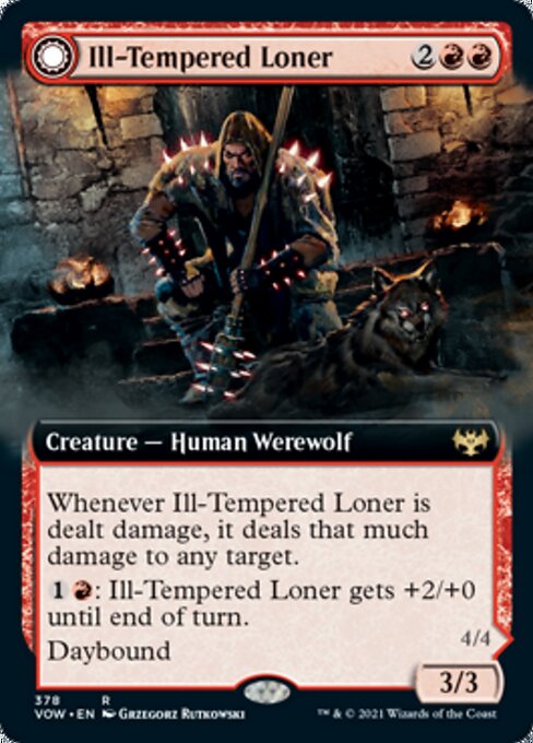 Ill-Tempered Loner / Howlpack Avenger (Extended Art) (Innistrad: Crimson Vow) Near Mint