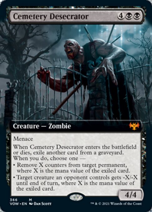 Cemetery Desecrator (Extended Art) (Innistrad: Crimson Vow) Near Mint