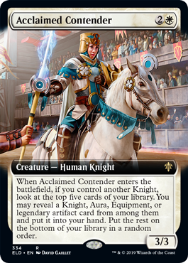 Acclaimed Contender (Extended Art) (Throne of Eldraine) Near Mint