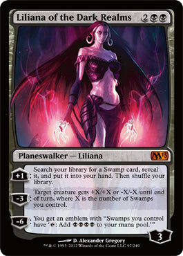 Liliana of the Dark Realms (Magic 2013 Core Set) Light Play