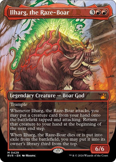 Ilharg, the Raze-Boar (Anime Borderless) (Ravnica Remastered) Near Mint