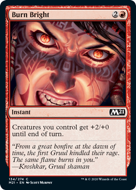 Burn Bright (Magic 2021 Core Set) Near Mint Foil