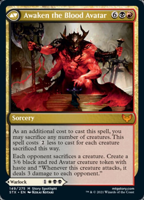 Extus, Oriq Overlord / Awaken the Blood Avatar (Strixhaven) Near Mint Foil
