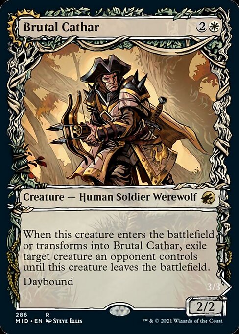 Brutal Cathar / Moonrage Brute (Showcase) (Innistrad: Midnight Hunt) Near Mint