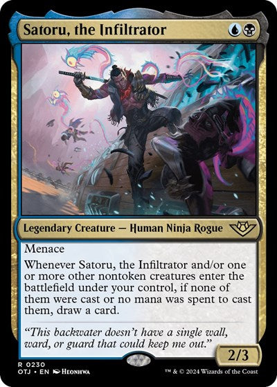 Satoru, the Infiltrator (Outlaws of Thunder Junction) Near Mint Foil