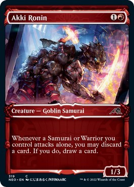 Akki Ronin (Showcase) (Kamigawa: Neon Dynasty) Near Mint