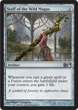 Staff of the Wild Magus (Magic 2014 Core Set) Near Mint Foil
