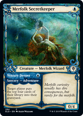 Merfolk Secretkeeper (Showcase) (Throne of Eldraine) Near Mint Foil