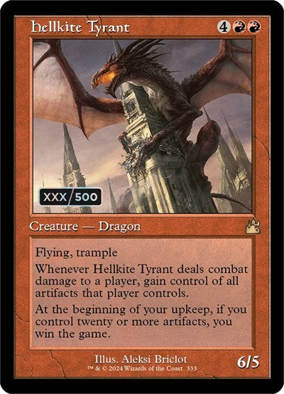 Hellkite Tyrant (Retro Frame) (Serial Numbered) (Ravnica Remastered) Near Mint