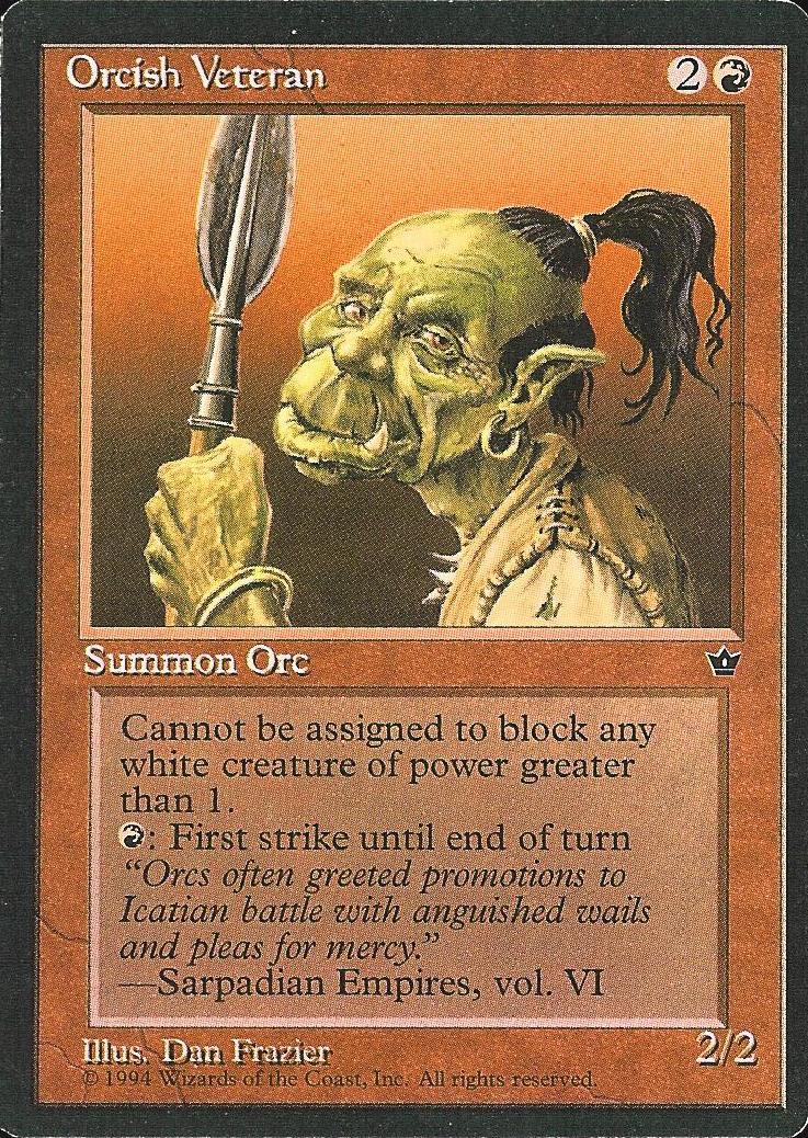 Orcish Veteran (2) (Fallen Empires) Near Mint