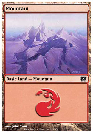 Mountain (344) (8th Edition) Light Play