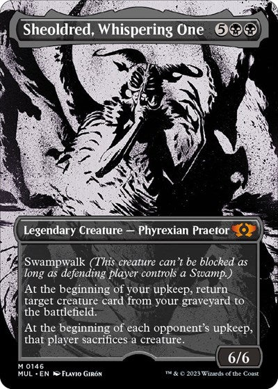 Sheoldred, Whispering One (Halo Foil) (March of the Machine: Multiverse Legends) Near Mint