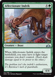 Affectionate Indrik (Guilds of Ravnica) Near Mint Foil