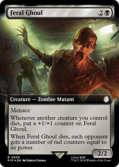Feral Ghoul (Extended Art) (Surge Foil) (Universes Beyond: Fallout) Near Mint
