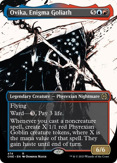Ovika, Enigma Goliath (Showcase) (Step-and-Compleat Foil) (Phyrexia: All Will Be One) Near Mint