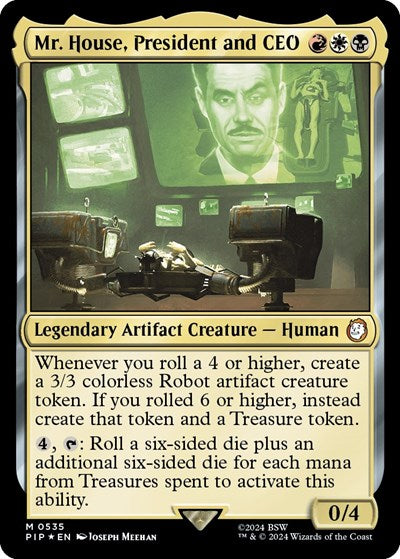 Mr. House, President and CEO (Surge Foil) (Universes Beyond: Fallout) Near Mint