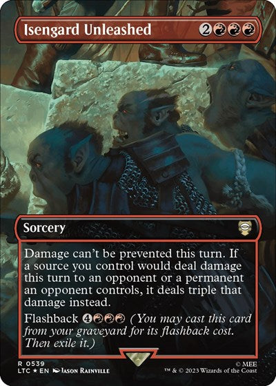 Isengard Unleashed (Borderless) (Surge Foil) (Commander: The Lord of the Rings: Tales of Middle-earth) Near Mint