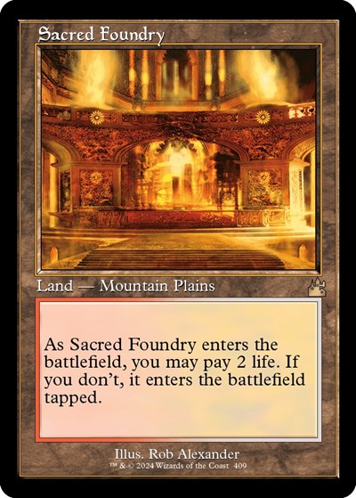 Sacred Foundry (Retro Frame) (Ravnica Remastered) Near Mint