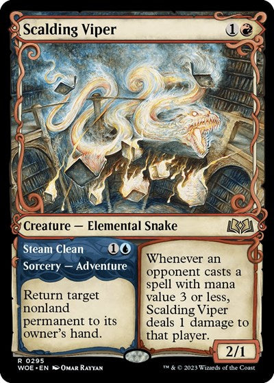 Scalding Viper (Showcase) (Wilds of Eldraine) Near Mint Foil