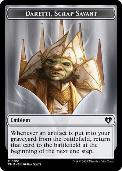 Emblem - Daretti, Scrap Savant (Commander Masters) Near Mint