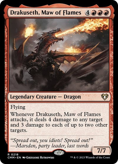 Drakuseth, Maw of Flames (Commander Masters) Near Mint Foil