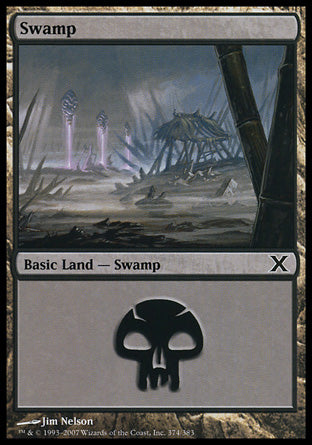 Swamp (374) (10th Edition) Near Mint Japanese