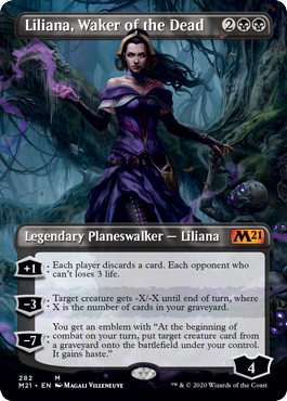 Liliana, Waker of the Dead (Borderless) (Magic 2021 Core Set) Near Mint