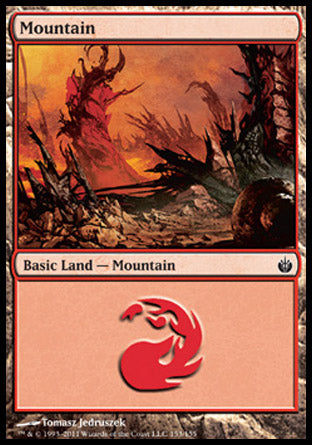 Mountain (153) (Mirrodin Besieged) Near Mint