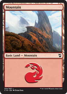 Mountain (304) (Commander 2018) Near Mint