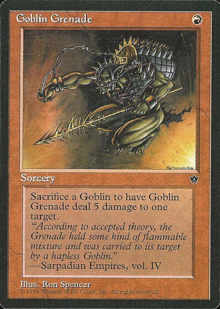 Goblin Grenade (3) (Fallen Empires) Near Mint