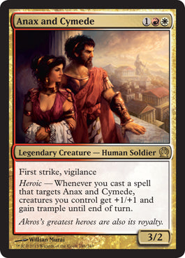 Anax and Cymede (Theros) Near Mint Foil Chinese