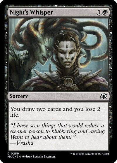Night's Whisper (Commander: March of the Machine) Near Mint