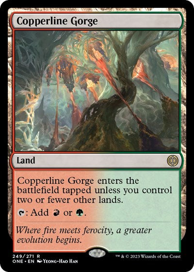 Copperline Gorge (Phyrexia: All Will Be One) Near Mint Foil