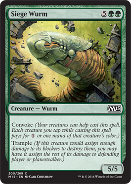 Siege Wurm (Magic 2015 Core Set) Near Mint Foil