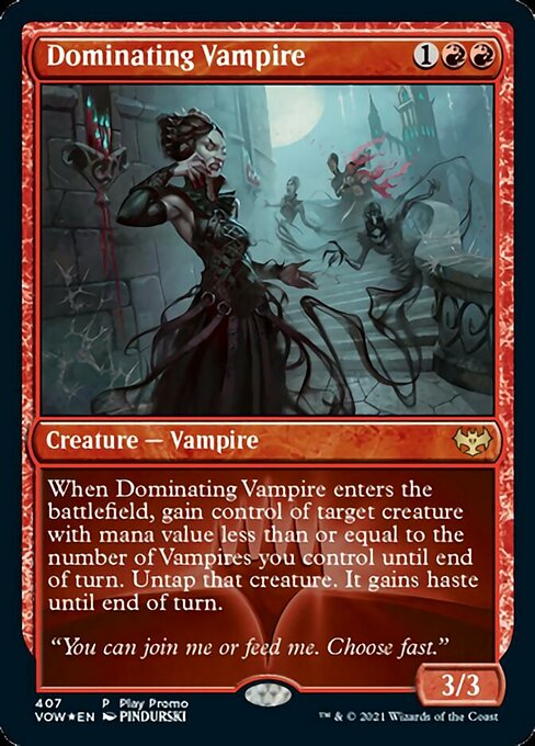 Dominating Vampire (Promo Pack) (Innistrad: Crimson Vow) Near Mint