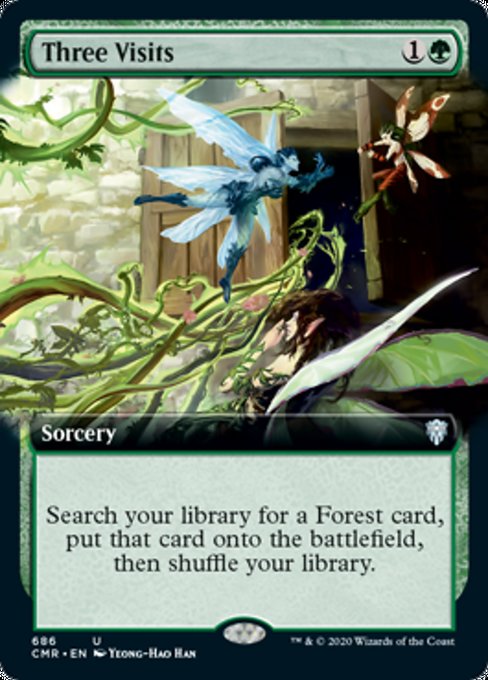 Three Visits (Extended Art) (Commander Legends) Near Mint