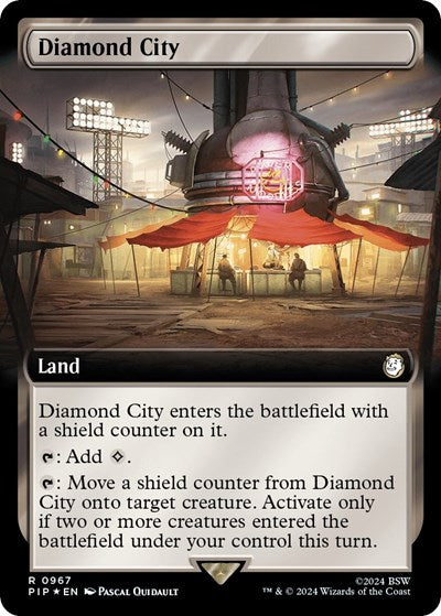 Diamond City (Extended Art) (Surge Foil) (Universes Beyond: Fallout) Near Mint