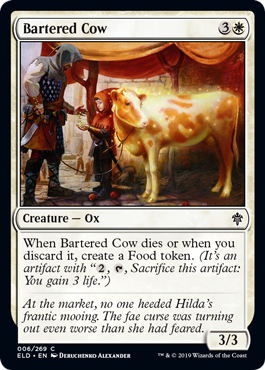 Bartered Cow (Throne of Eldraine) Near Mint