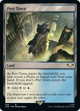 Port Town (Surge Foil) (Universes Beyond: Warhammer 40K) Near Mint