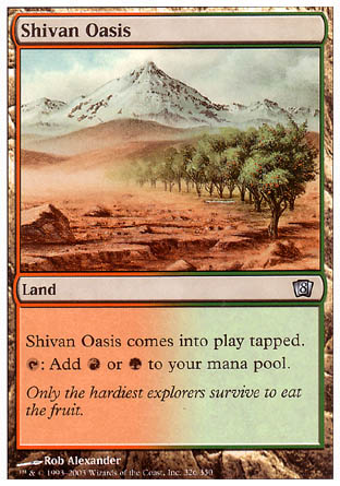 Shivan Oasis (8th Edition) Light Play