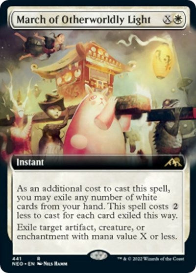 March of Otherworldly Light (Extended Art) (Kamigawa: Neon Dynasty) Near Mint