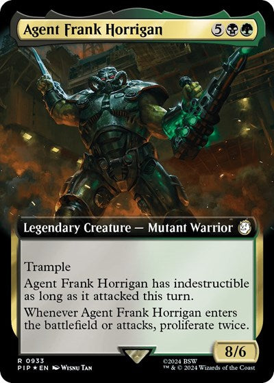 Agent Frank Horrigan (Extended Art) (Surge Foil) (Universes Beyond: Fallout) Near Mint